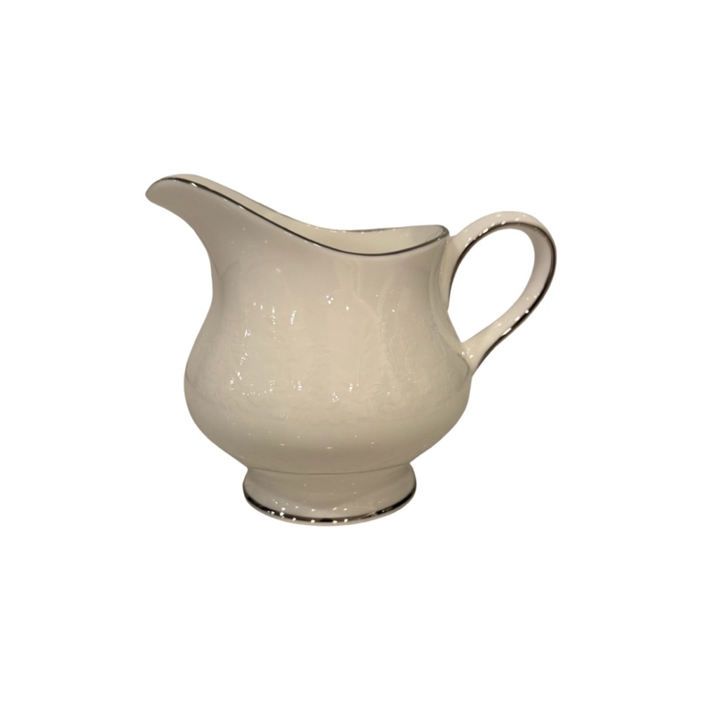 Vintage Wedgwood Silver Ermine Bone China Creamer